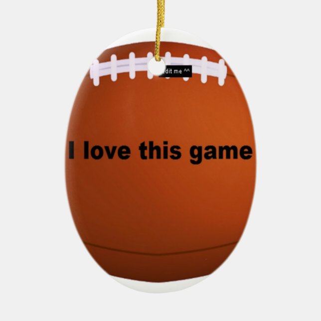 American football ceramic ornament (Front)