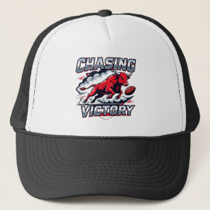 American Football Chasing Victory Trucker Hat