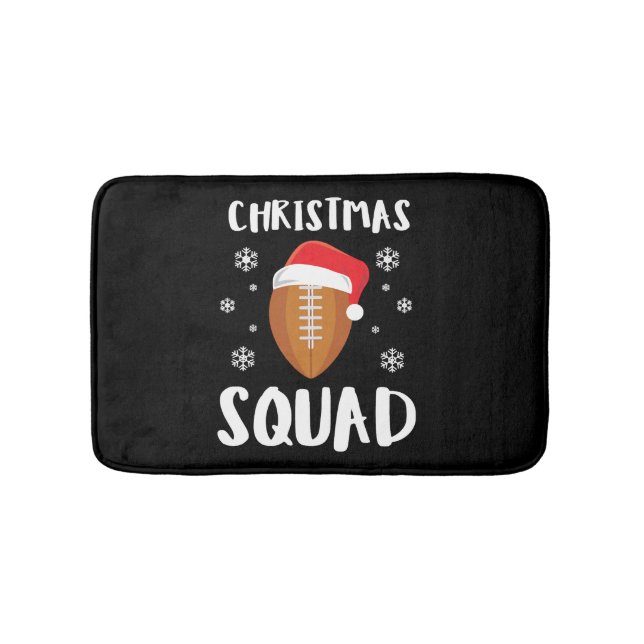 American Football Christmas Squad Christmas Xmas Bath Mat (Front)