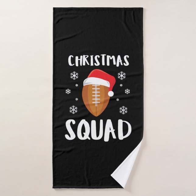 American Football Christmas Squad Christmas Xmas Bath Towel (Bath Towel)