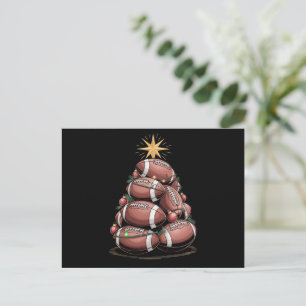 American Football Christmas Tree Xmas Pyjamas  Holiday Postcard