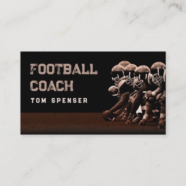 American Football Coach Business Card (Front)