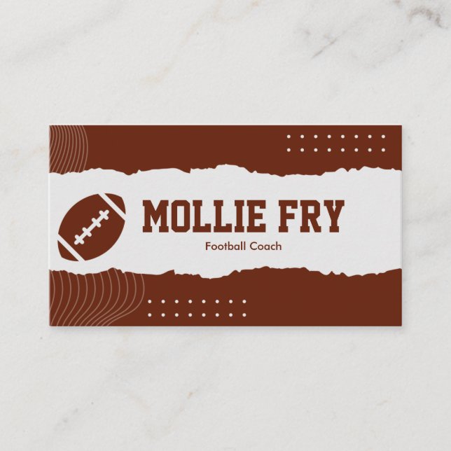 American Football Coach Business Card (Front)