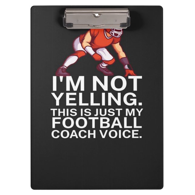 American Football Coach Clipboard (Front)