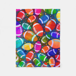 American Football Colourful pattern Fleece Blanket