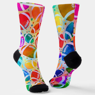 American Football Colourful pattern Socks