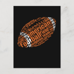 American Football Creative Ball Postcard