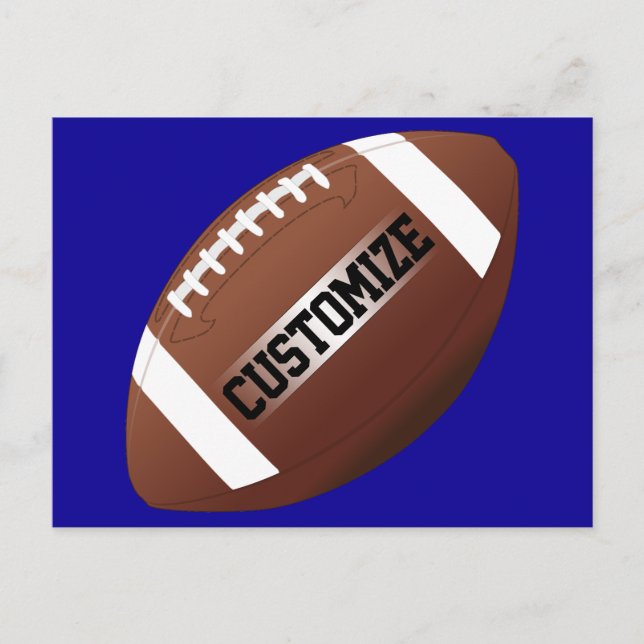 American Football Custom Team Name & Colour Sports Postcard (Front)
