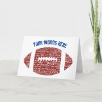 American Football Customisable Card
