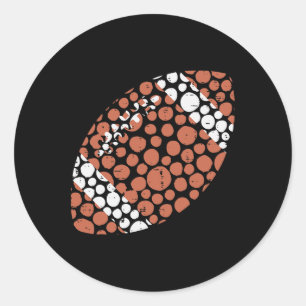 American Football Dots International Dot Day Men B Classic Round Sticker