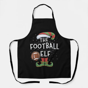 American Football Elf Family Matching Christmas Apron