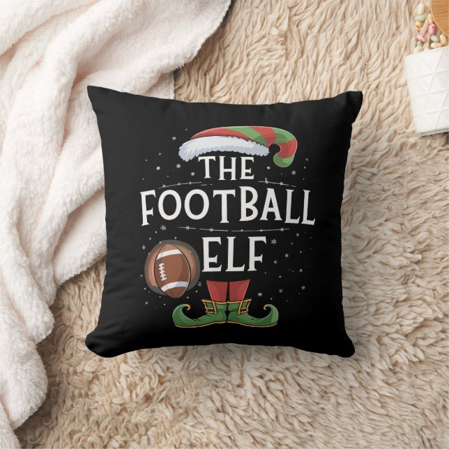 American Football Elf Family Matching Christmas  Cushion (Blanket)