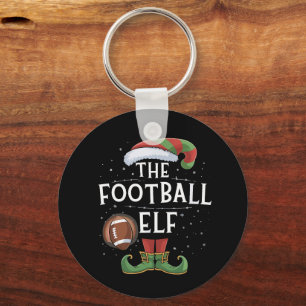 American Football Elf Family Matching Christmas Key Ring