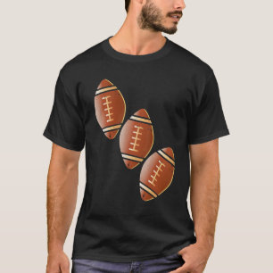 American Football Family 3 Retro Vintage Ball Grid T-Shirt