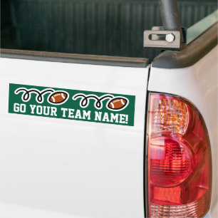 American Football fan custom team name Bumper Sticker