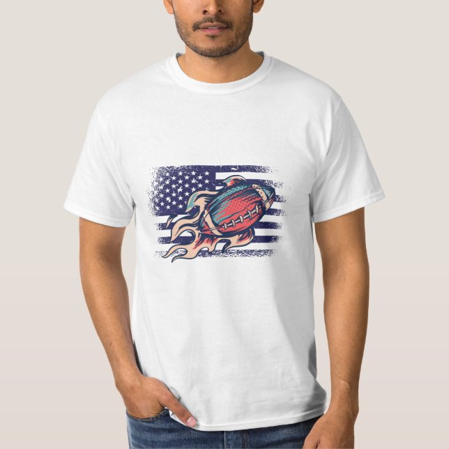 American Football Fan Jersey Shirt USA Flag (Front)