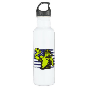 American Football Fan Jersey Shirt USA Flag 710 Ml Water Bottle