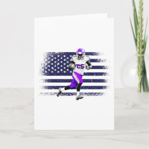 American Football Fan Jersey Shirt USA Flag Card