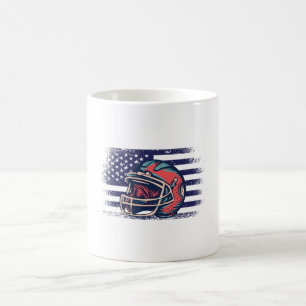 American Football Fan Jersey Shirt USA Flag Coffee Mug