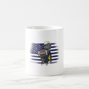 American Football Fan Jersey Shirt USA Flag Coffee Mug