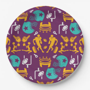 American Football Fan Paper Plate