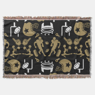 American Football Fan Throw Blanket