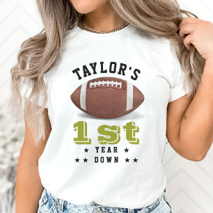 American Football Field 1st Birthday Party Parent T-Shirt