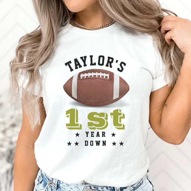 American Football Field 1st Birthday Party Parent T-Shirt (American Football Field 1st Birthday Party Parent T-Shirt)