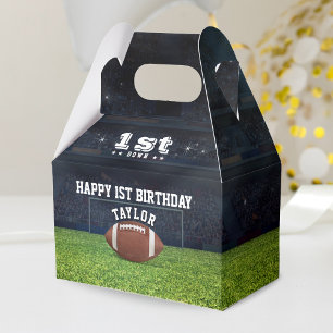 American Football Field Happy 1st Birthday Party Favour Box