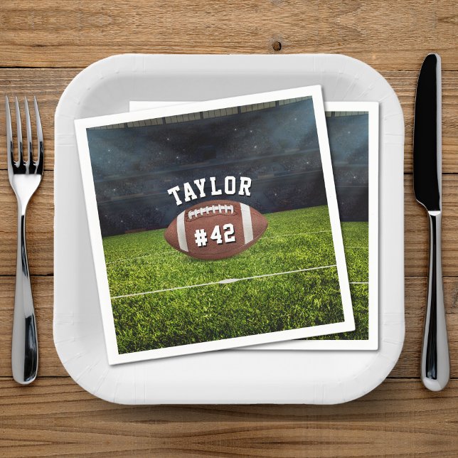 American Football Field Name Team Jersey Number Napkin (American Football Field Name Team Jersey Number Napkins)