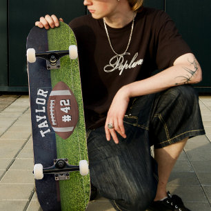 American Football Field Name Team Jersey Number Skateboard