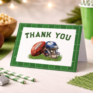 American Football First Year Down 1st Birthday Thank You Card