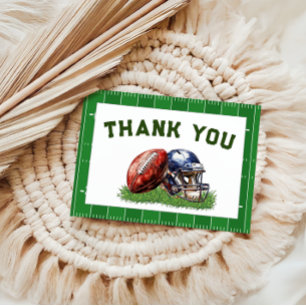 American Football First Year Down 1st Birthday Thank You Card