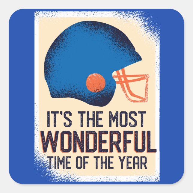 American Football Funny Square Sticker (Front)