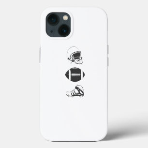American Football Gear Silhouette Helmet Ball iPhone 13 Case