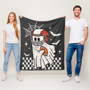 American Football Ghost Halloween Fleece Blanket