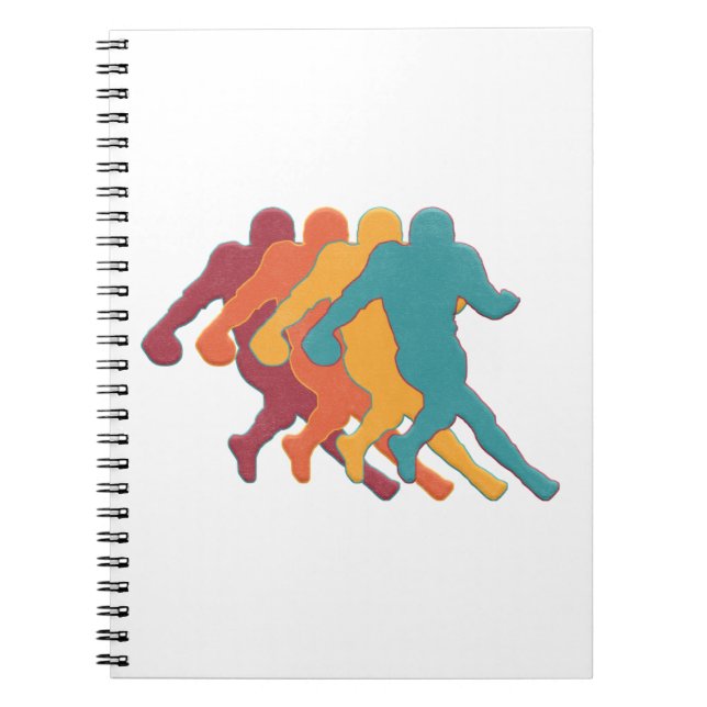 American football gift for football lovers notebook (Front)