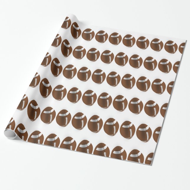American Football gift wrap, sporting fun Wrapping Paper (Unrolled)