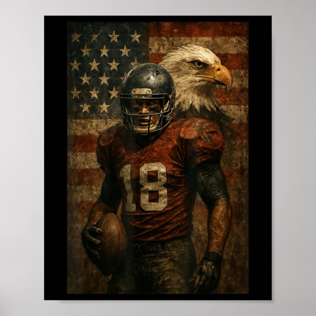American Football Gifts For Footballers Football P Poster (Front)