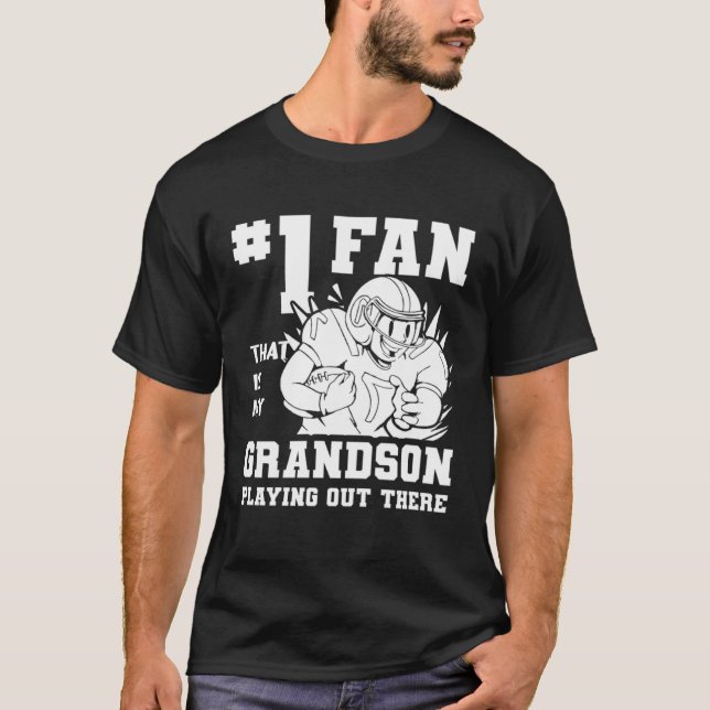 American Football Grandfather  Footballer Football T-Shirt (Front)