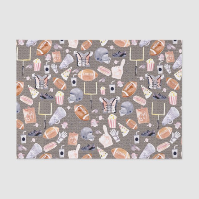American Football Grey texture | Pattern Tissue Paper (Front)