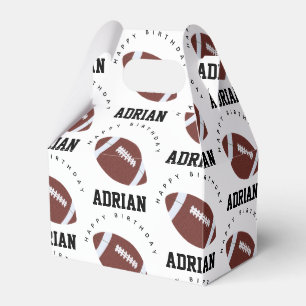 American Football Gridiron Ball Birthday Name Favour Box