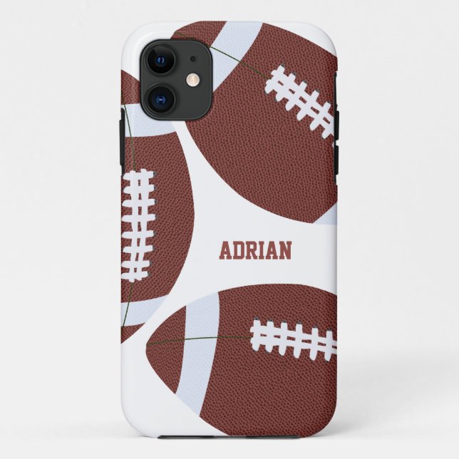 American Football Gridiron Ball Personalised Case-Mate iPhone Case (Back)