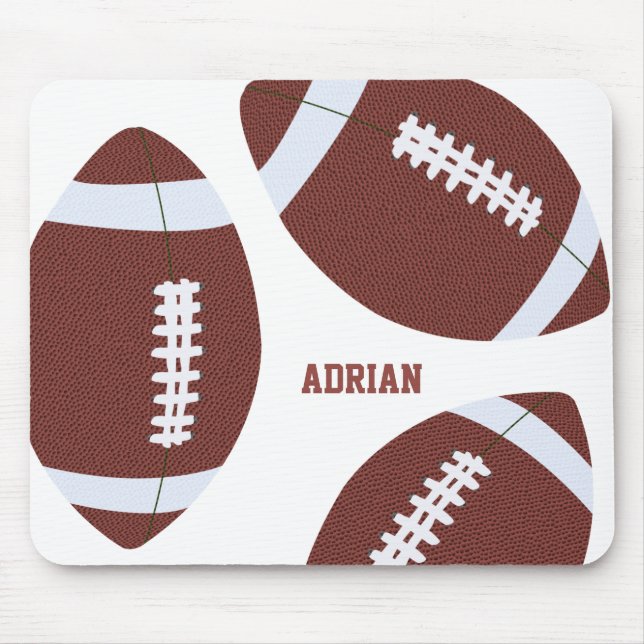 American Football Gridiron Ball Personalised Mouse Pad (Front)