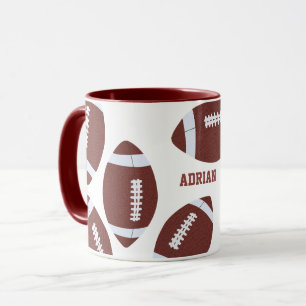 American Football Gridiron Ball Personalised Mug
