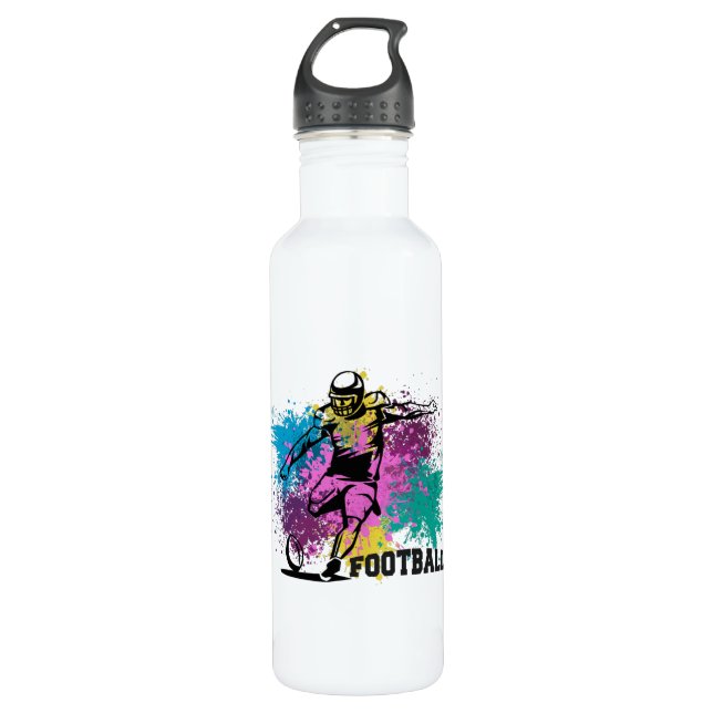 American Football Grungy Colour Splashes 710 Ml Water Bottle (Front)