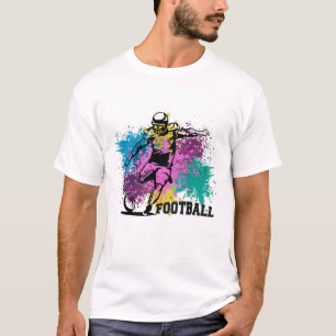 American Football Grungy Colour Splashes T-Shirt