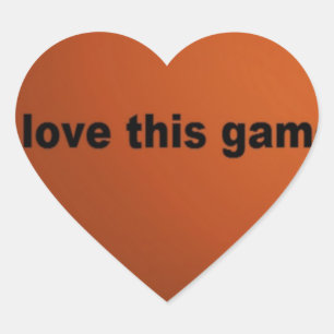 American football heart sticker