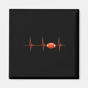 American Football Heartbeat Ecg Pulse Ball Sport Magnet