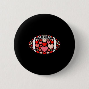 American Football Hearts Valentines Day Women Girl 6 Cm Round Badge